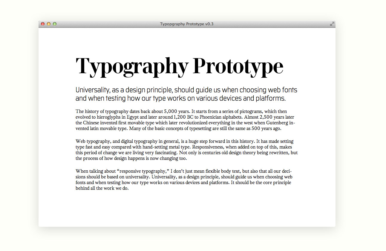 Мобильная типографика