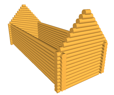 Моделирование параметрического бревенчатого дома на… С++