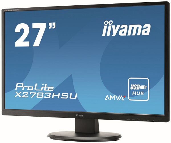 Новые мониторы iiyama ProLite (X24/2783HSU и XB24/2783HSU) оснащены портами DVI, VGA, HDMI, а также двумя портами USB 2.0