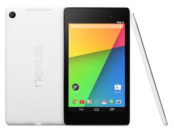 Белый планшет Nexus 7 с 32 ГБ флэш-памяти стоит $270