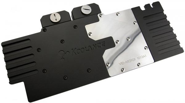 Цена водоблока Koolance VID-AR290X для 3D-карты Radeon R9 290X — $130