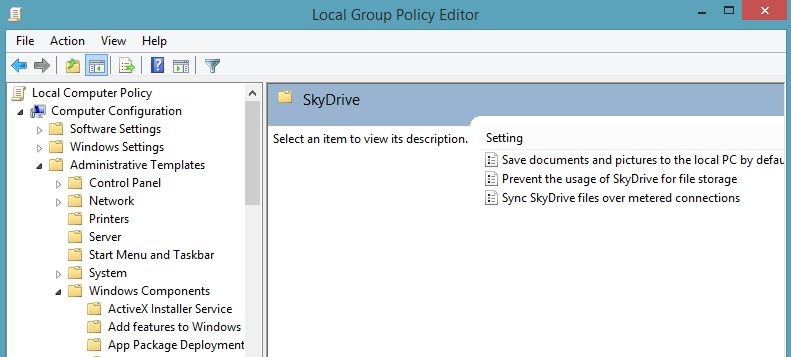 Настройка SkyDrive в Windows 8.1