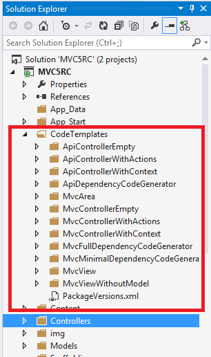 Настройка шаблонов ASP.NET MVC 5 Scaffolding в Visual Studio 2013
