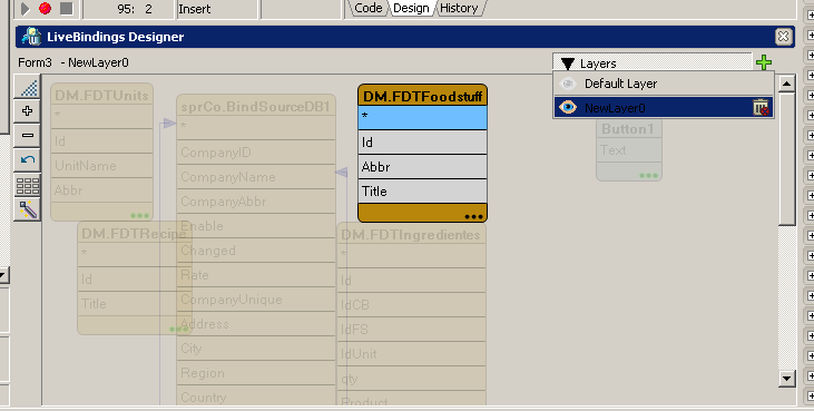 Используйте слои при работе с LiveBinding Designer