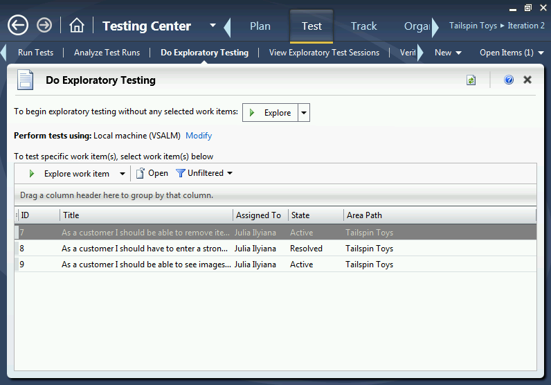 Об исследовательском тестировании в Microsoft Test Manager 2012