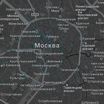 Один день из жизни Москвы в геометках Вконтакте
