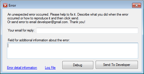 Окно сообщения об ошибке для WinForms и WPF приложений