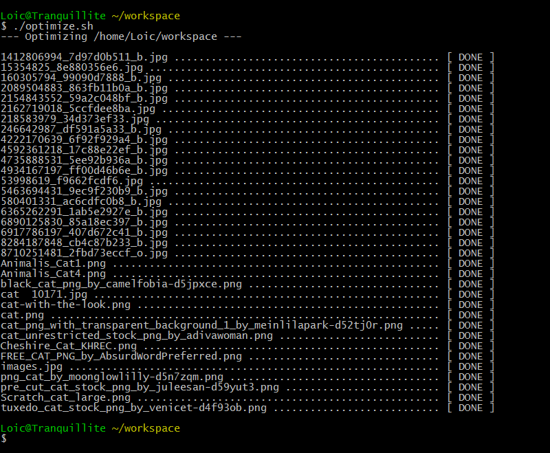 Оптимизация изображений bash скриптом
