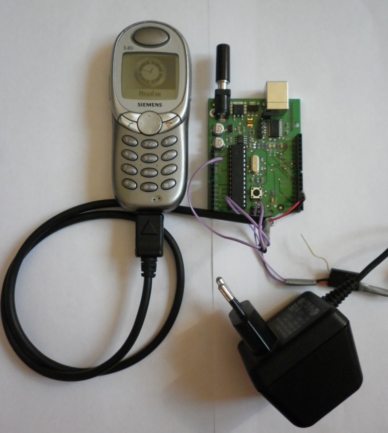 Отправка смс сообщений с помощью Arduino и Siemens S45 image