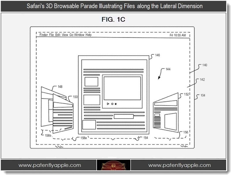Патентная заявка Apple: 3D интерфейс в Safari