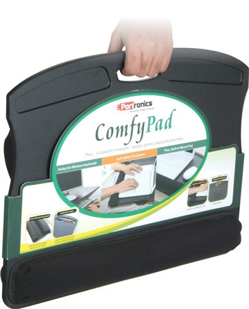 Подставка Portronics Comfy Pad предназначена для любителей держать ноутбук на коленях