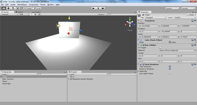 Практические задания с сайта unity3dstudent.com