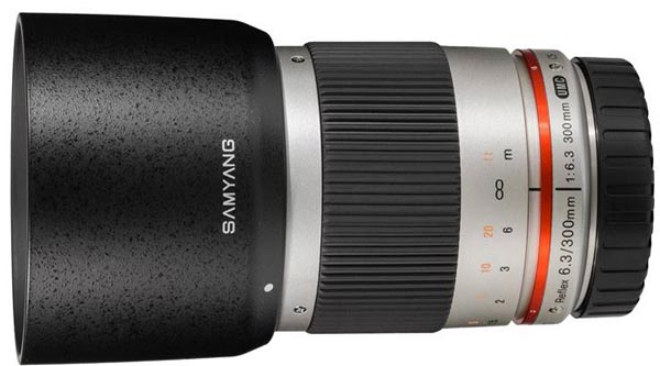 Объектив Samyang Reflex f/6.3 300mm ED UMC CS рассчитан на ручную фокусировку