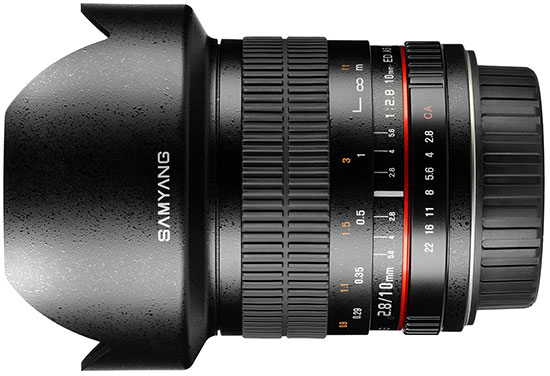 Объектив Samyang 10mm 1:2.8 ED AS NCS CS предназначен для интерьерной, архитектурной и пейзажной съемки