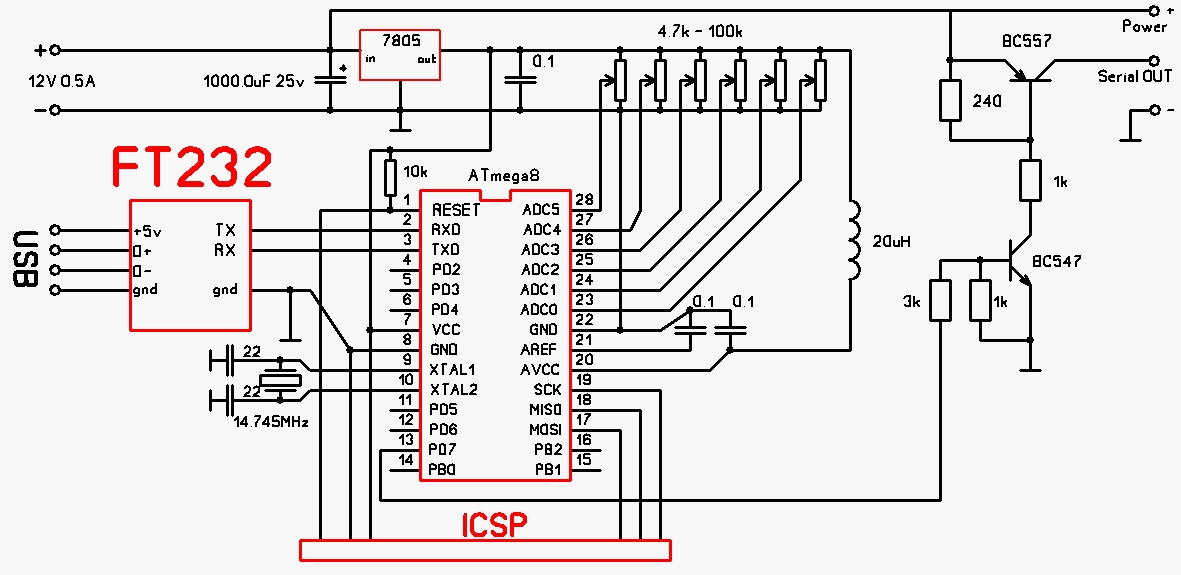Простая 4 х цветная многоканальная гирлянда на основе микроконтроллера ATTINY13A