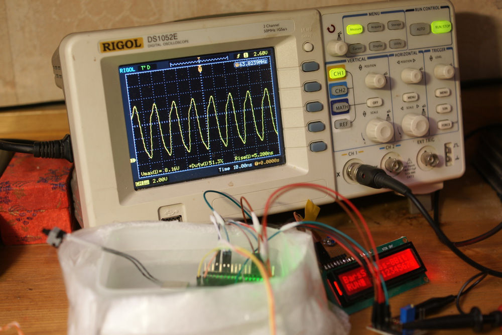 Разгон Arduino. Под жидким азотом. 20 ⇒ 65.3Mhz @  196 °C