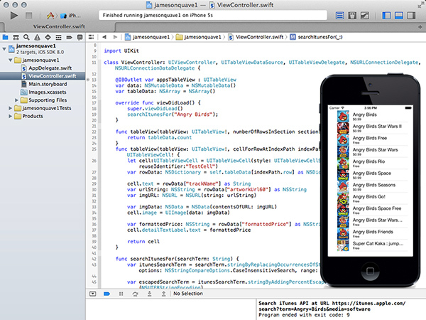 Разработка iOS8 приложения на Apple Swift