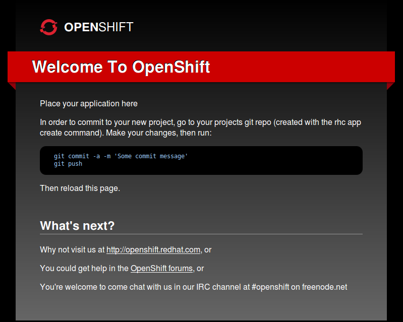 Развёртывание django приложения на OpenShift хостинге от Red Hat