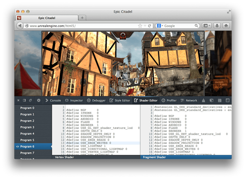 Редактирование шейдеров WebGL на лету с помощью Firefox Developer Tools