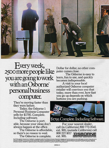 Реклама портативных компьютеров 1980 х и 1990 х годов image