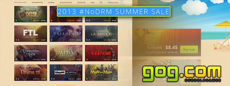 Шопоголикам мимо! — или «2013 NoDRM SUMMER SALE», летняя распродажа игр на сервисе GOG.com