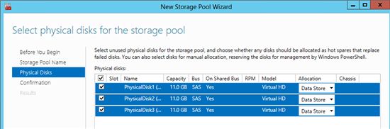 Создание Clustered Storage Spaces в Windows Server 2012