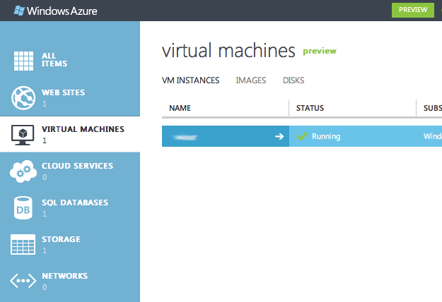 Создание Windows Azure Virtual Machine для хостинга web приложений