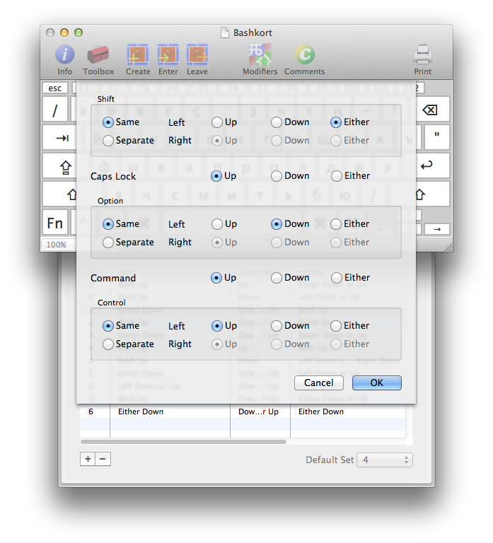 Создание башкирской раскладки для Mac OS X
