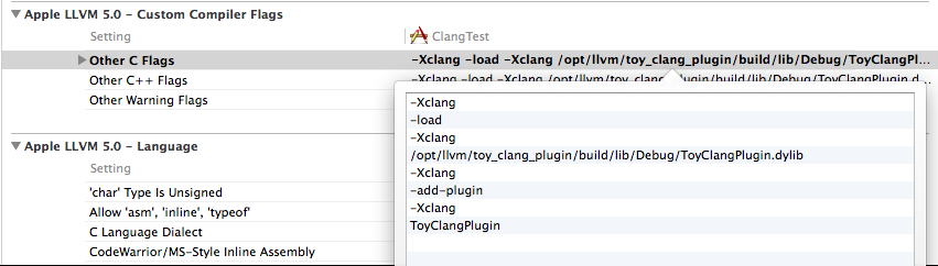 Создание и использование плагина для Clang в Xcode