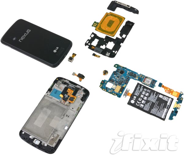 Специалисты iFixit разобрали смартфон Google Nexus 4