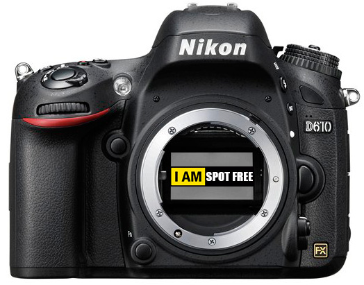 Затвор и механизм подъема зеркала Nikon D610 не загрязняют датчик камеры в процессе работы.