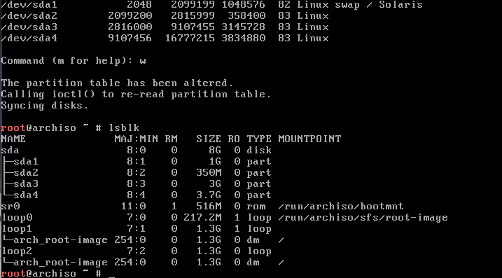 Типовая установка Arch Linux (Release: 2013.11.01)