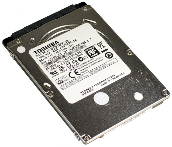 В серию жестких дисков серии Toshiba MQ01ACF вошли модели объемом 320 и 500 ГБ