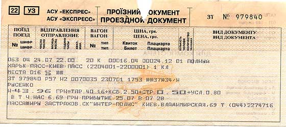 Украинская железная дорога. Билеты online. Квест