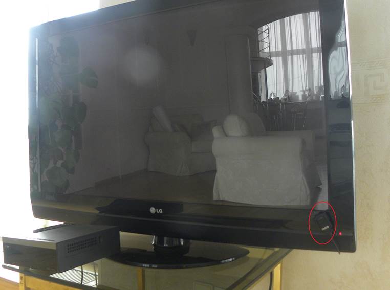 Переделанное устройство на телевизоре