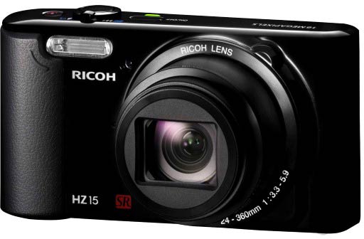В камере Ricoh HZ15 используется датчик изображения типа CCD формата 1/2,3 дюйма 