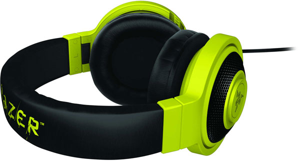 В наушниках Razer Neon Kraken установлены 40-миллиметровые излучатели