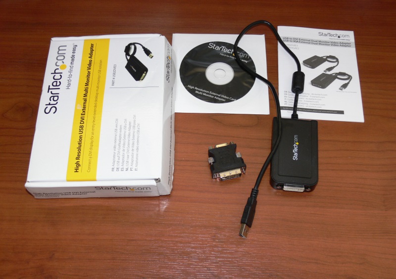Внешняя USB видеокарта Startech USB2DVIE3