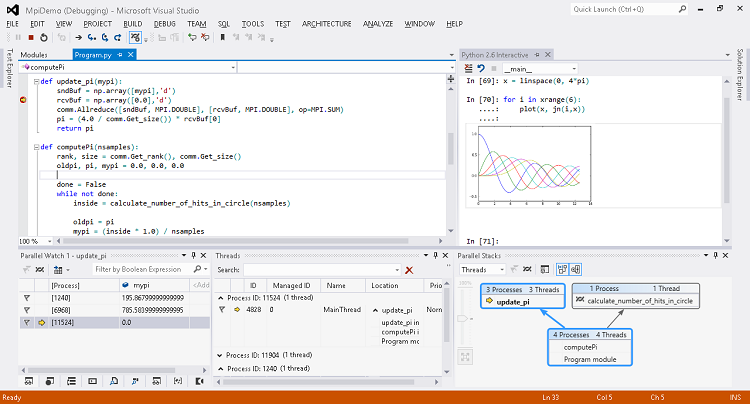 Выпущена новая версия Python Tools for Visual Studio 2.0