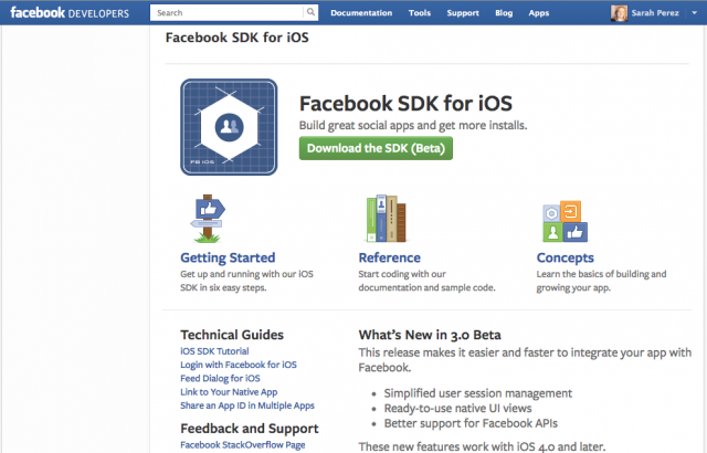 Вышел Facebook SDK 3.0 для iOS и iOS Dev Center