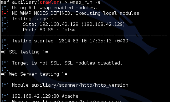 Взаимодействие сканеров уязвимостей с Metasploit. Часть 1 wmap_6