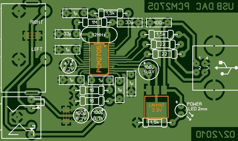 DIY или Сделай Сам / [Из песочницы] Простой аудио ЦАП с подключением по USB (звуковая карта)