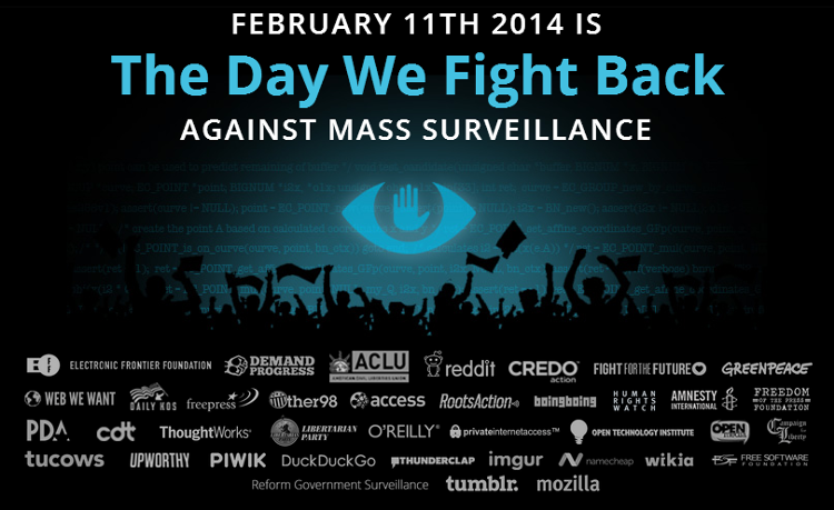 11 февраля протест против массовой слежки NSA