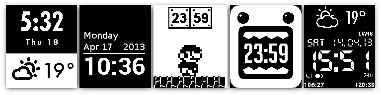 Умные часы Pebble. Личный опыт использования Виды циферблатов Pebble или watchfaces