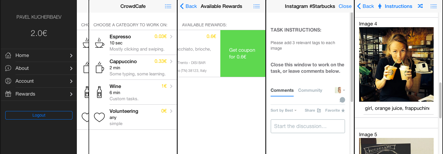CrowdCafe — мобильная краудсорсинг платформа
