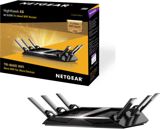 Маршрутизатор Netgear Nighthawk X6 поддерживает сети IEEE 802.11n и 802.11ac