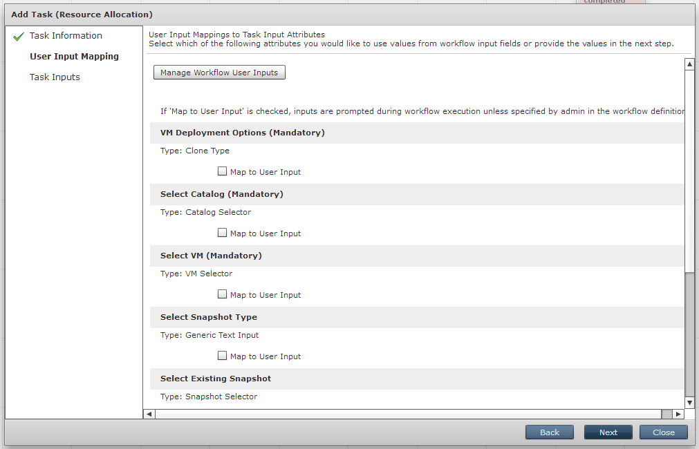 Окно настройки таска Окно настройки таска