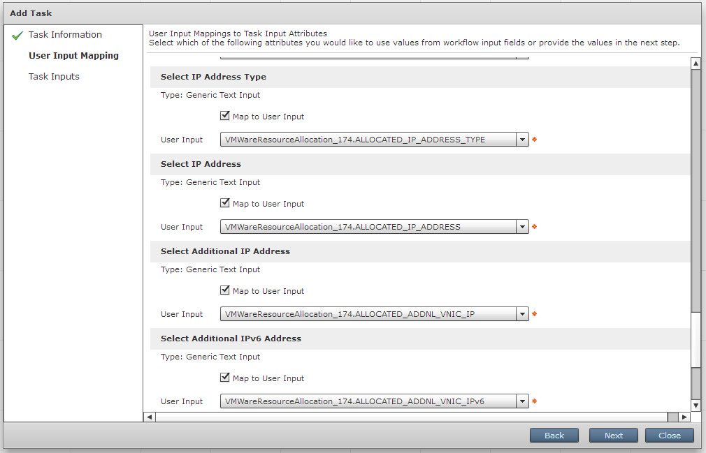 Настройка User Inputs Настройка User Inputs