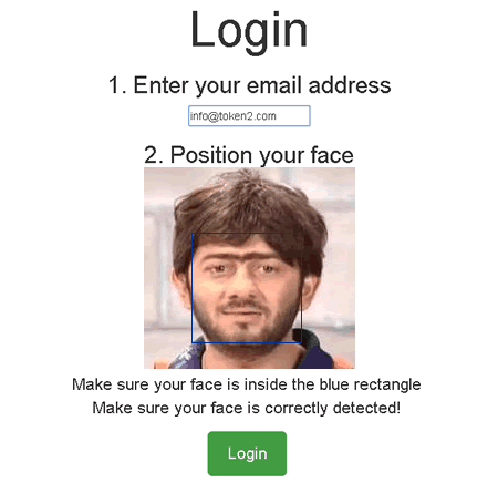 Вход в web приложение с использованием распознавания лица