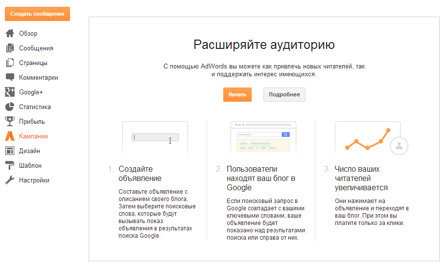 AdWords: теперь в Blogger